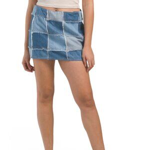 FRAME The 70s Patchwork Mini Skirt